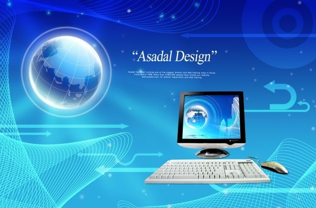 計算機科技背景PSD_科技數碼_psd分層素材_百圖匯